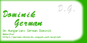 dominik german business card